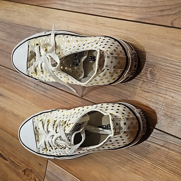 Converse gold polka dot shoes - Picture 3 of 6